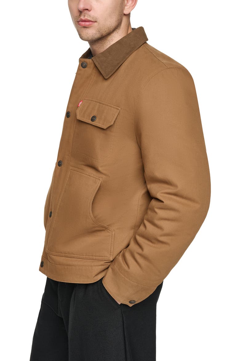 Cotton Canvas Zip Jacket, Alternate, color, WORKER BROWN