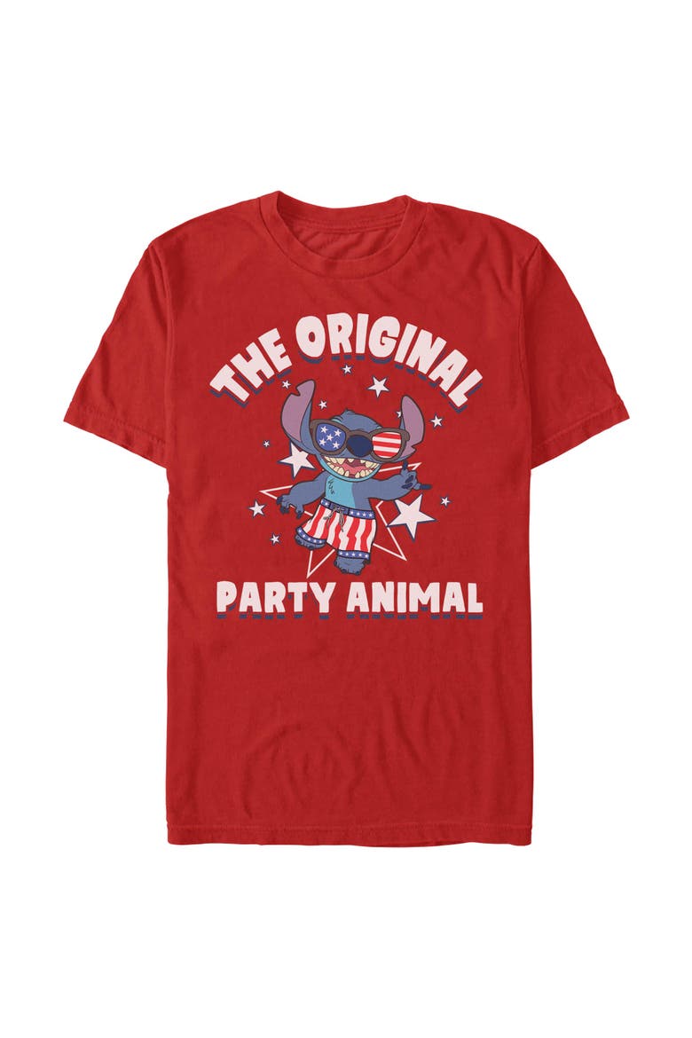 Men's Lilo & Stitch The Original Party Animal  Graphic T-Shirt, Main, color, Red