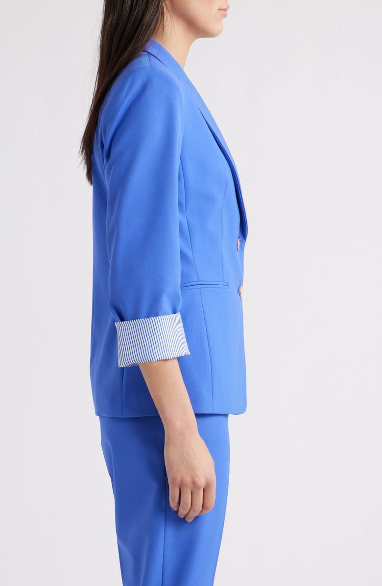 Tahari ASL Roll-Cuff Jacket, Alternate, color, Pacific Blue