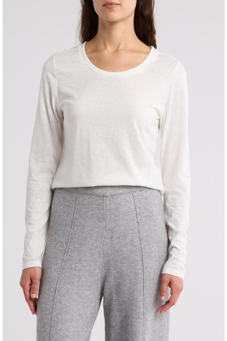 Burnout Long Sleeve T-Shirt, Main, color, WHITE