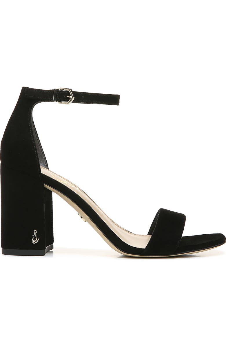 Sam Edelman Daniella Ankle Strap Sandal, Alternate, color, Black Suede