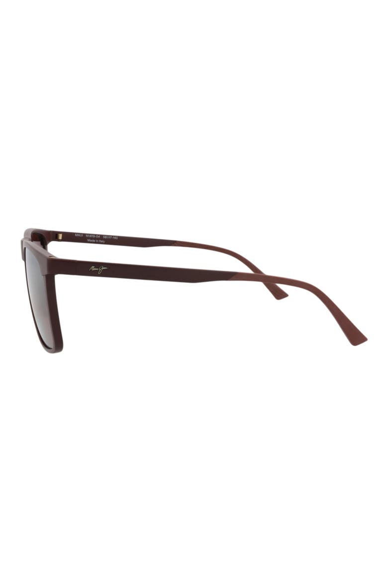 56mm Square Sunglasses, Alternate, color, BURGUNDY BURGUNDY ROSE