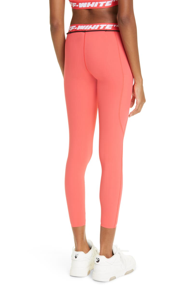 Off-White Athletic Logo Band Leggings, Alternate, color,