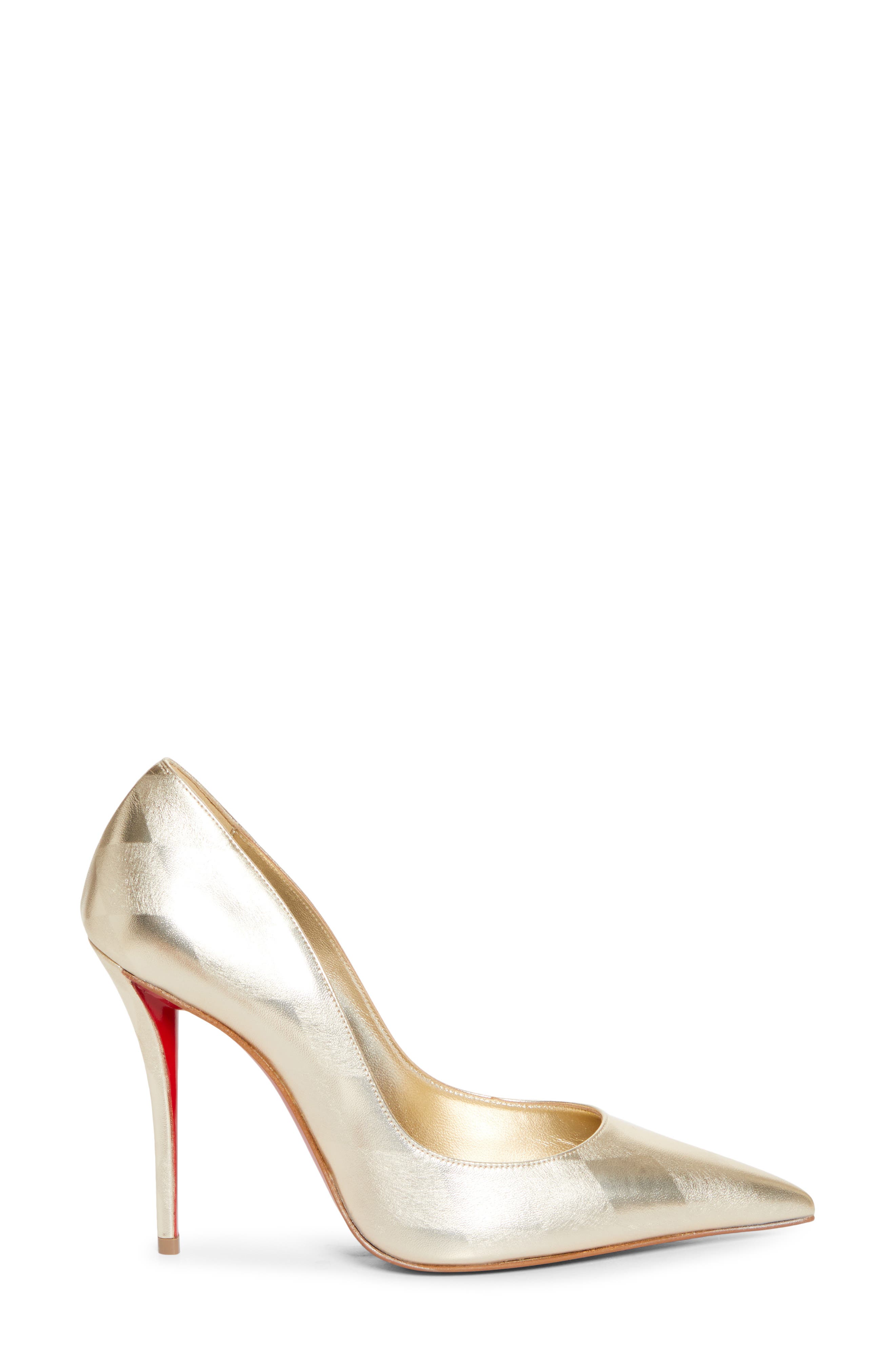 Christian Louboutin Miss Z Pointed Toe Pump, Alternate, color, Platino Chiaro