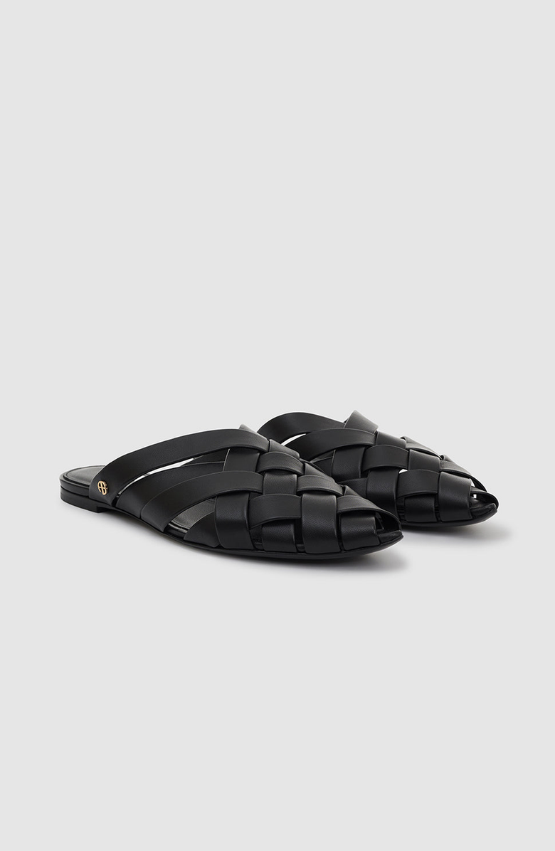 ANINE BING Eve Flats, Main, color, Black