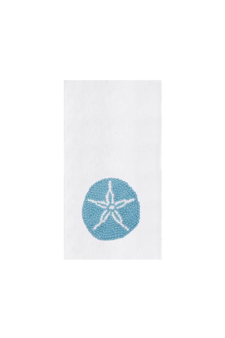 Blue Sand Dollar 100% Cotton Flour Sack Dishtowel, Main, color, Blue