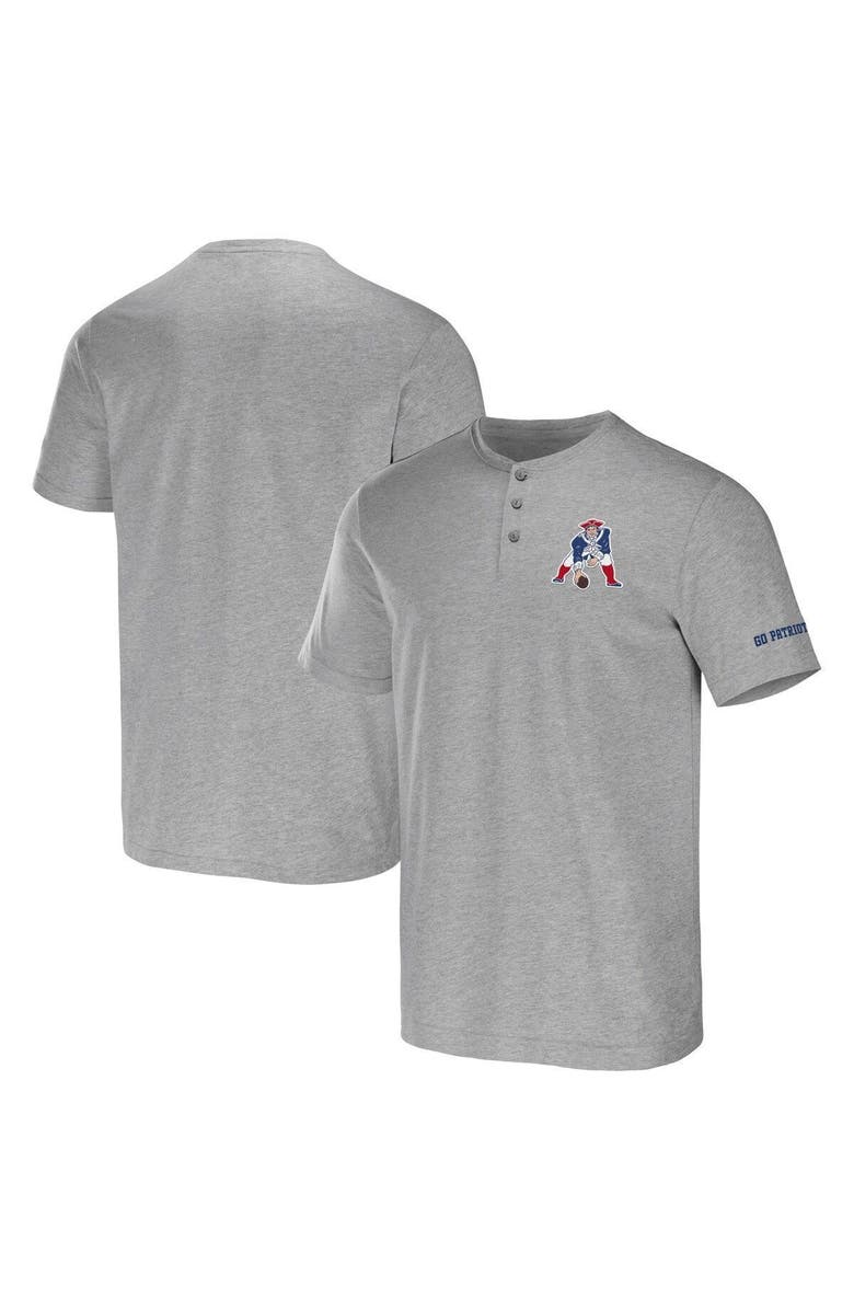 NFL X DARIUS RUCKER Men's NFL x Darius Rucker Collection by Fanatics Heather Gray New England Patriots Henley T-Shirt, Main, color, Heather Gray