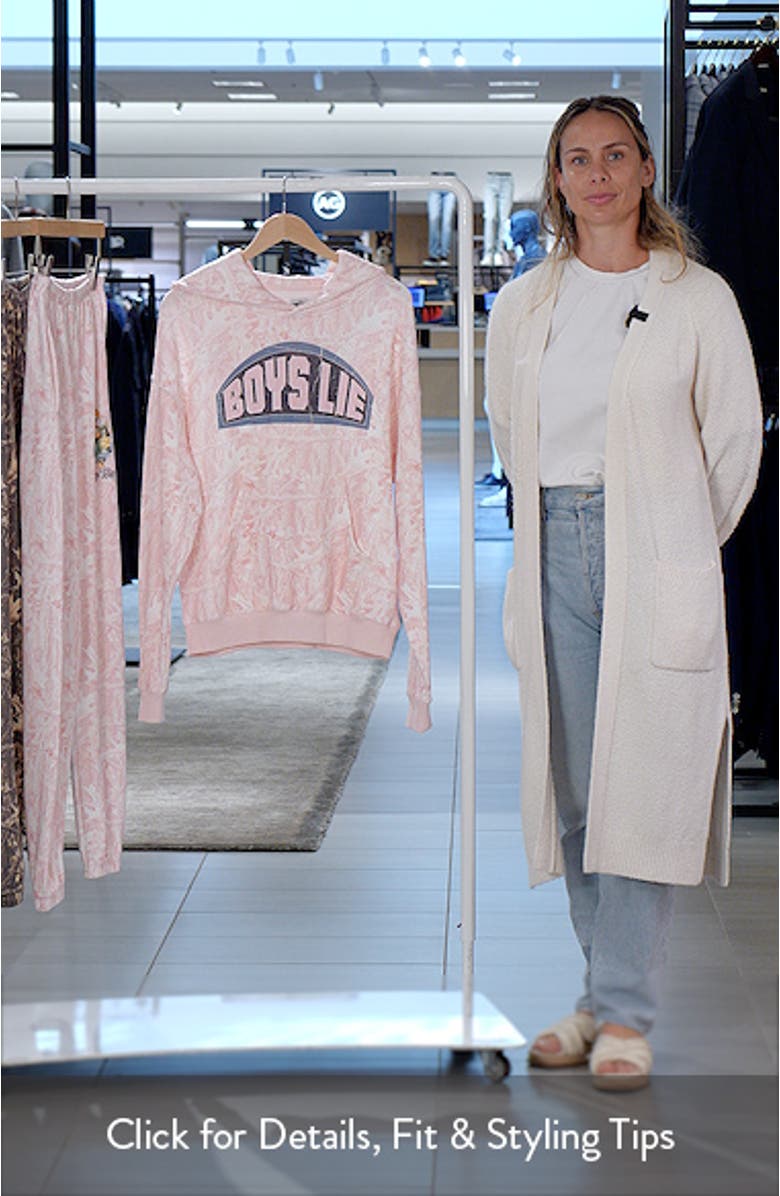 Let Love Guide My Way Rhinestone Thermal Hoodie, sales video thumbnail