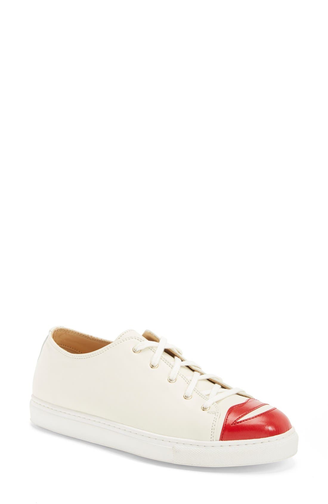 Charlotte Olympia 'Kiss Me' Lace-Up Sneaker, Main, color, 