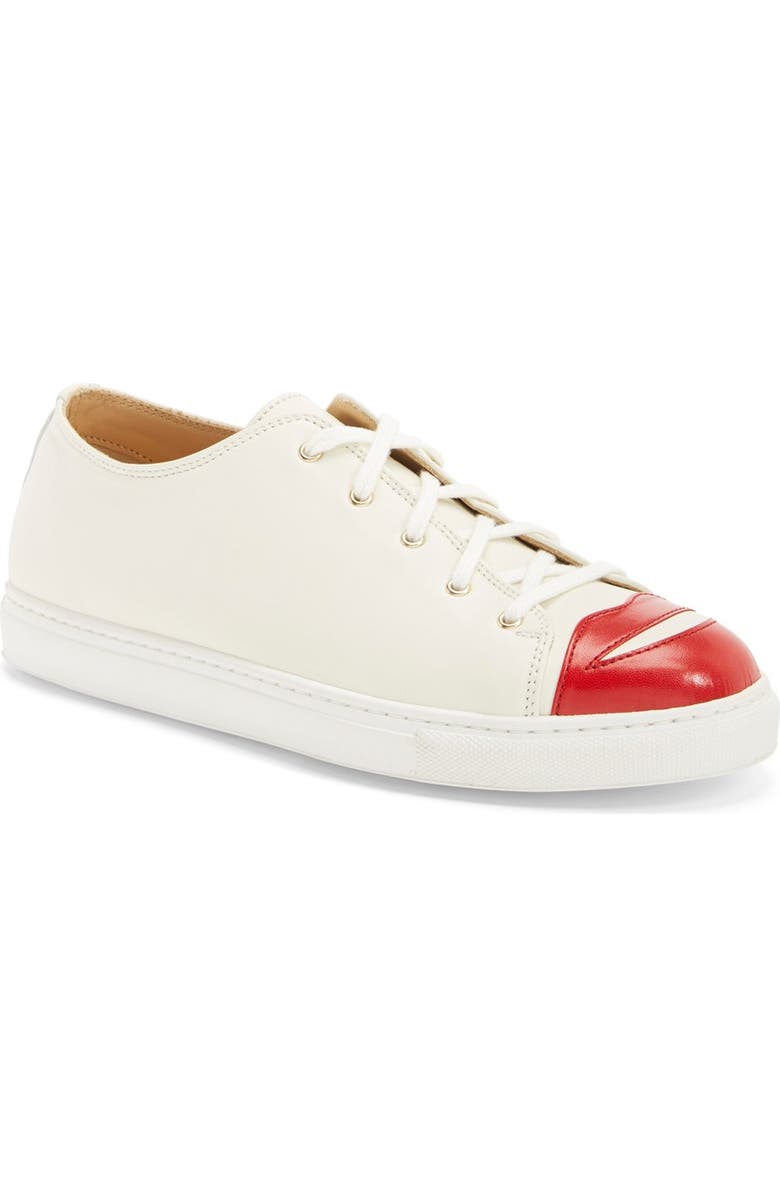 Charlotte Olympia 'Kiss Me' Lace-Up Sneaker, Main, color,