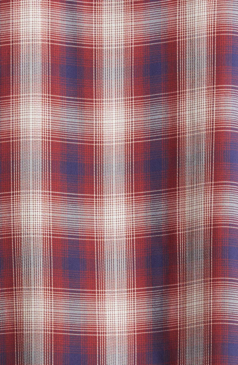 Acne Studios Oversize Plaid Button-Up Shirt, Alternate, color, Red/ Blue