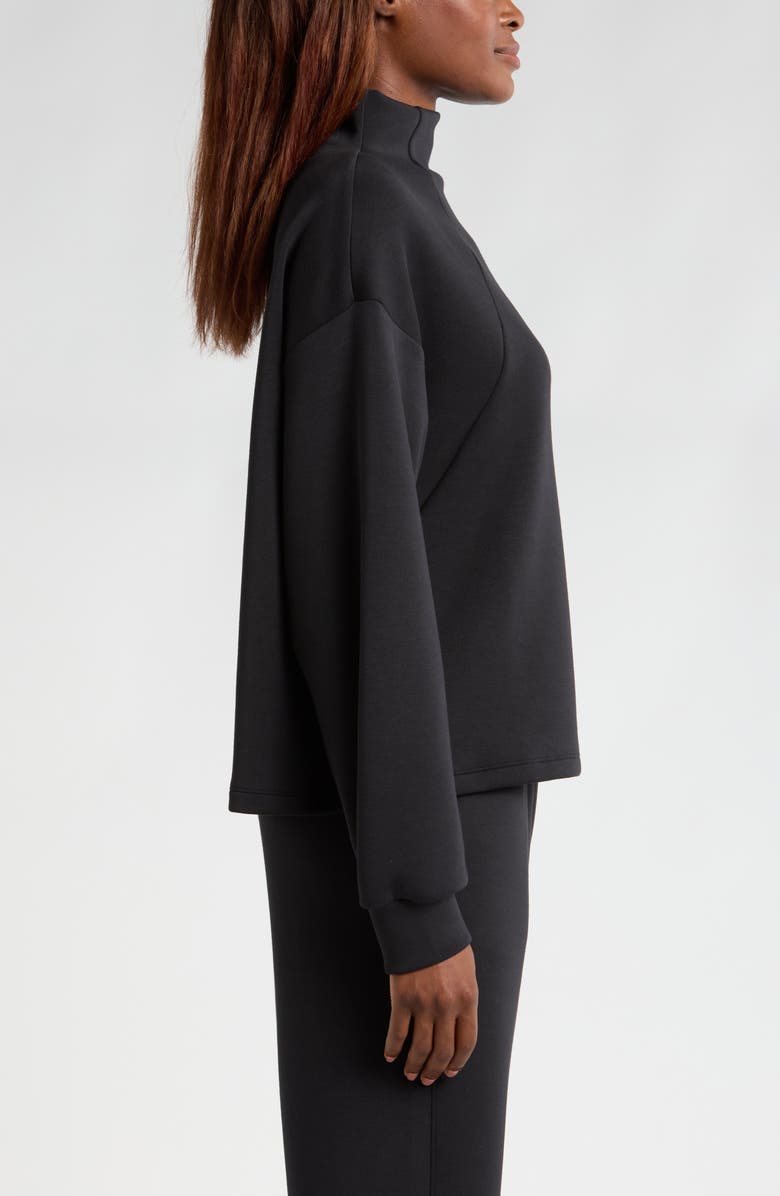 Zella Soft Scuba Knit Funnel Neck Modal Blend Top, Alternate, color, 