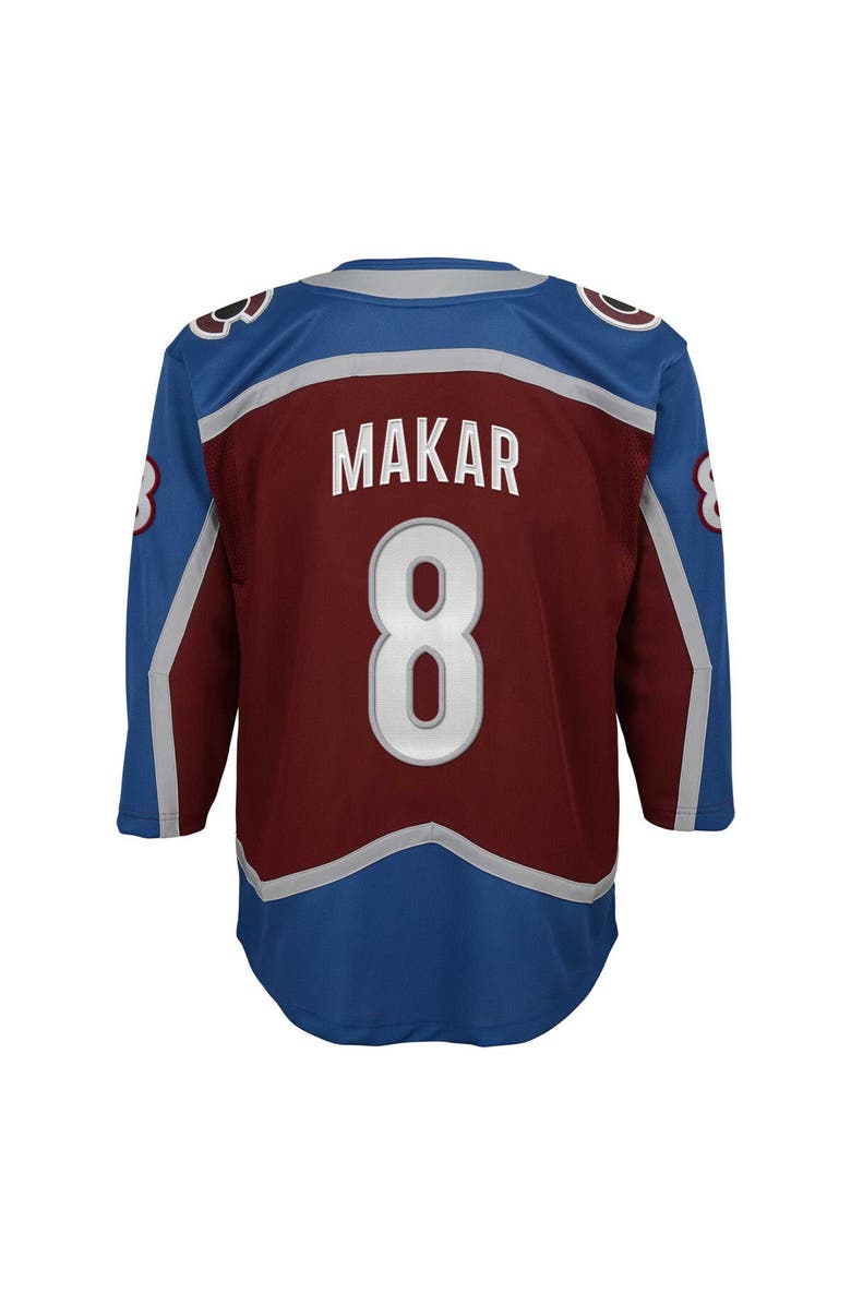 Outerstuff Youth Cale Makar Burgundy Colorado Avalanche Home Premier Player Jersey, Alternate, color, 