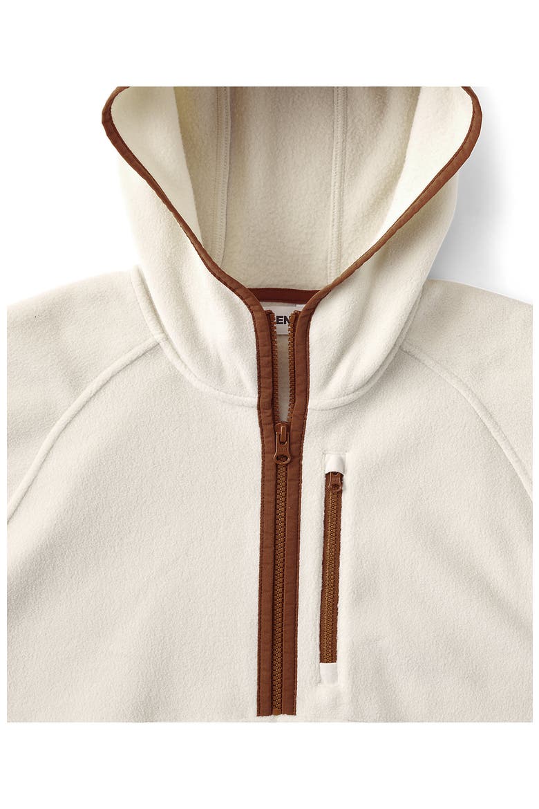 Anyweather Raindefense Hooded Half Zip Fleece Pullover, Alternate, color, Ivory Latte