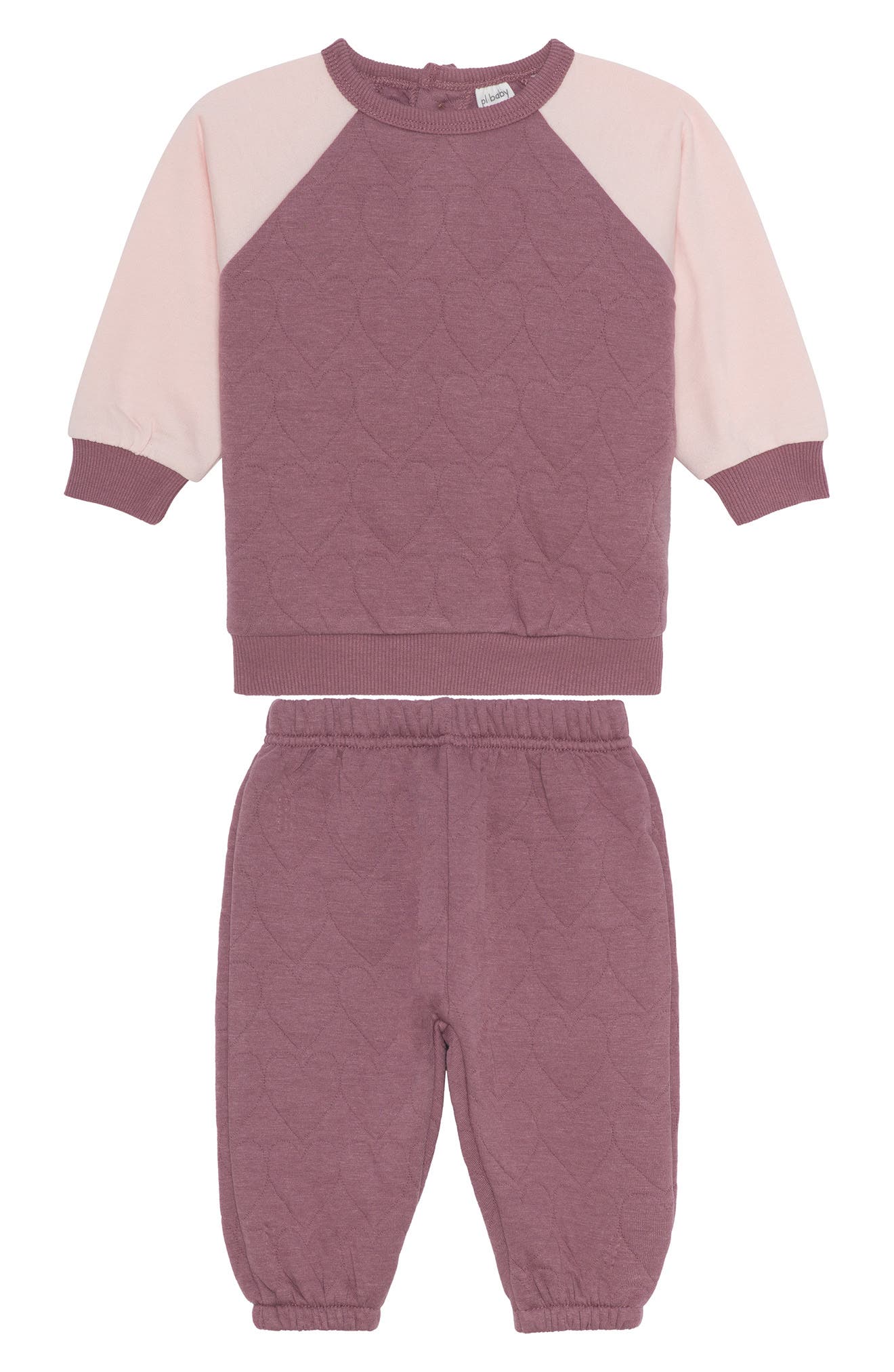 PL Baby by Petit Lem Quilted Top & Joggers Set