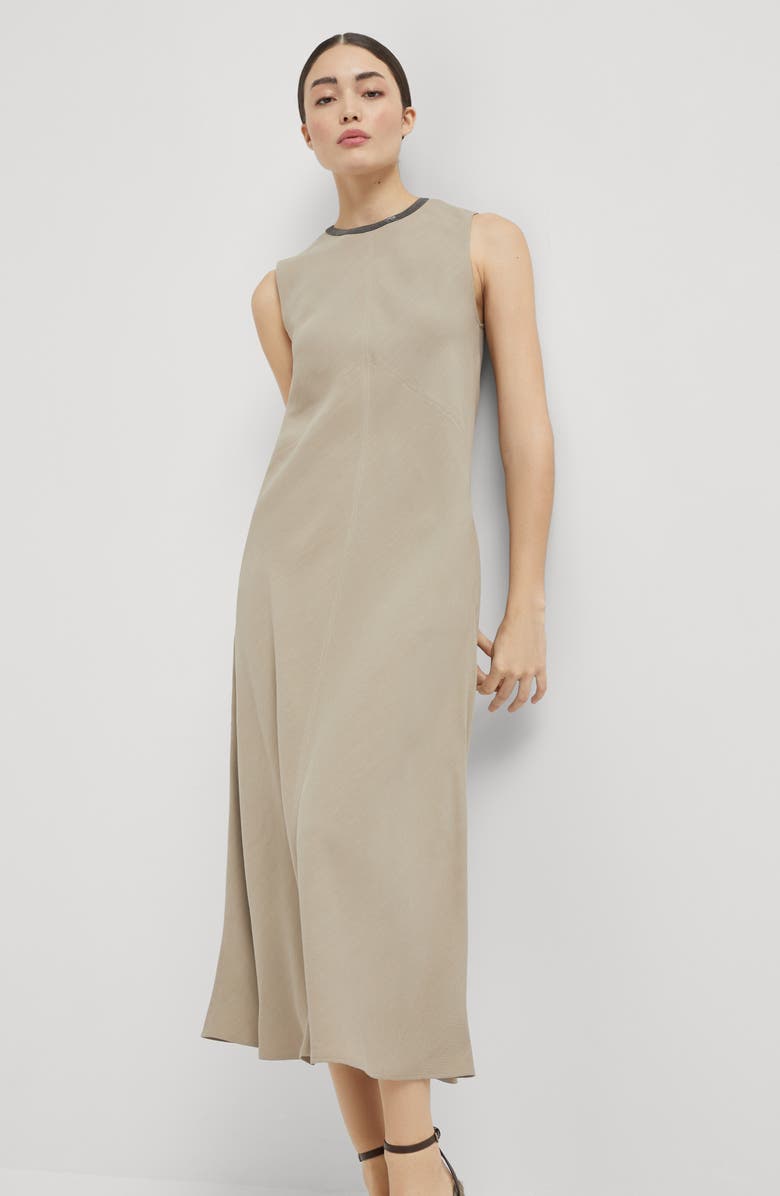 Brunello Cucinelli Twill dress with monili, Alternate, color,