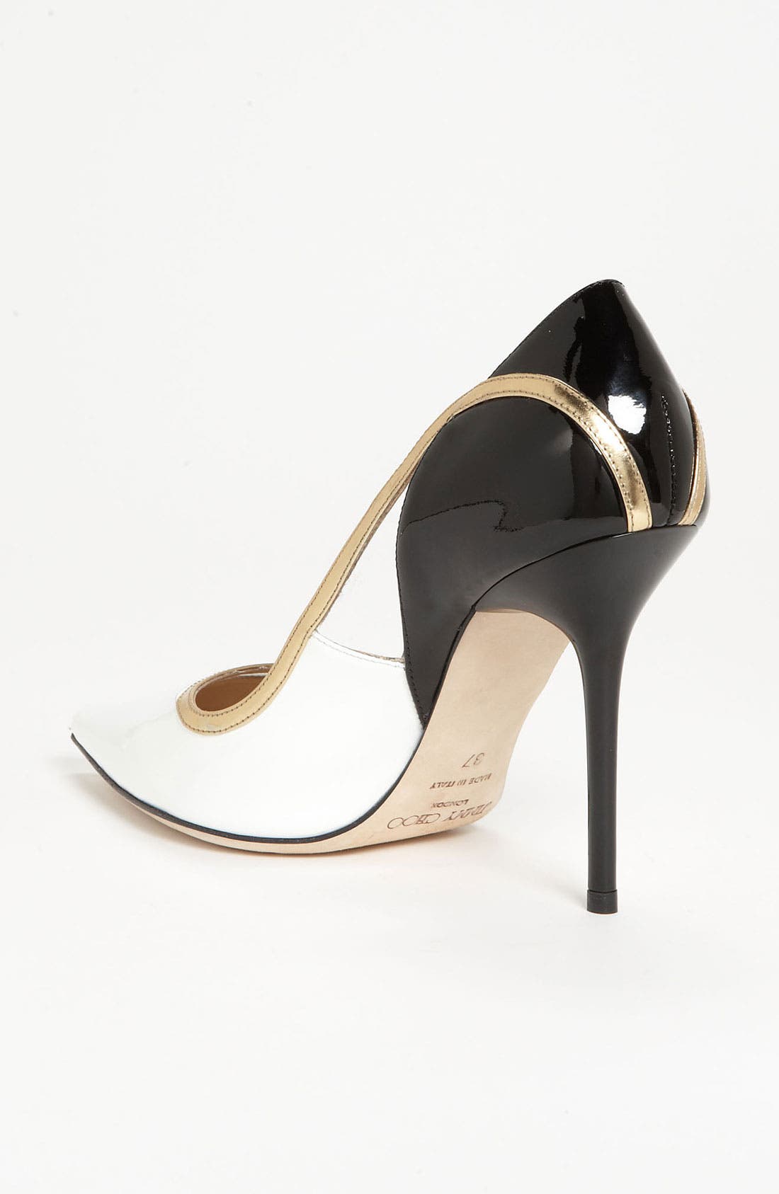 'Vero' Pump, Alternate, color, WHITE/ BLACK/ GOLD