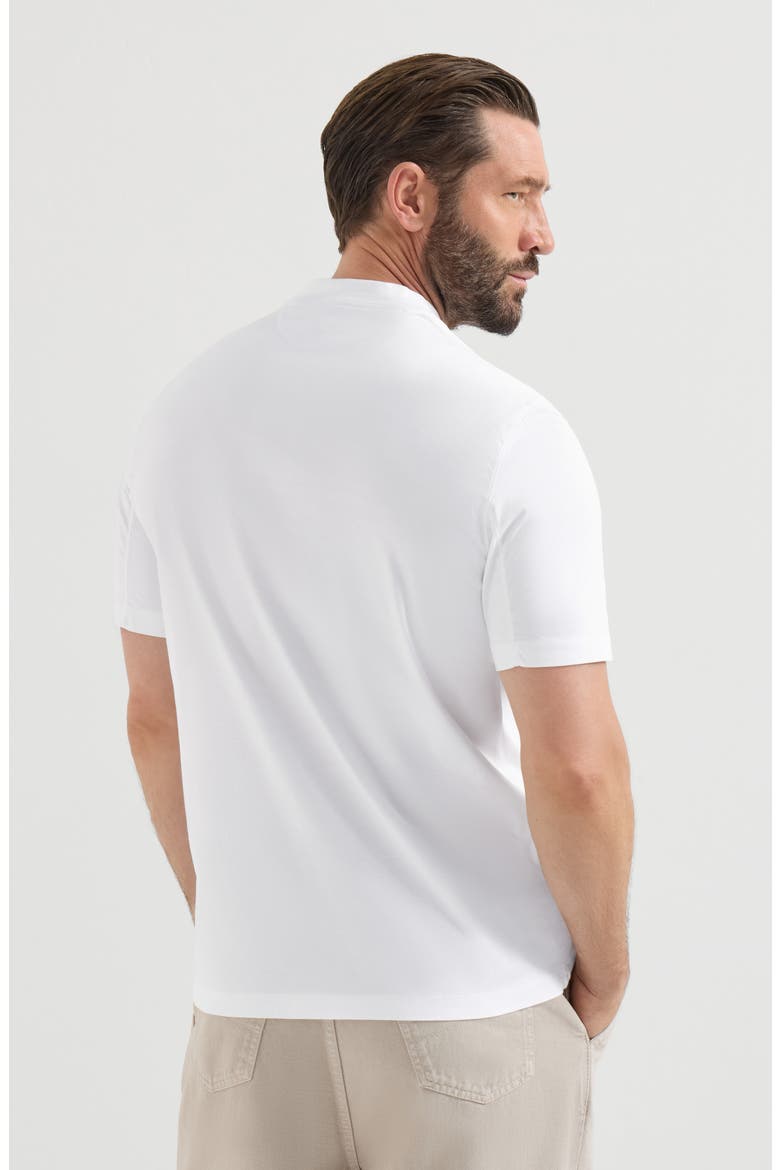 Cotton jersey V-neck T-shirt, Alternate, color, White