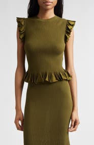 Ulla Johnson Leila Ruffle Cap Sleeve Sweater