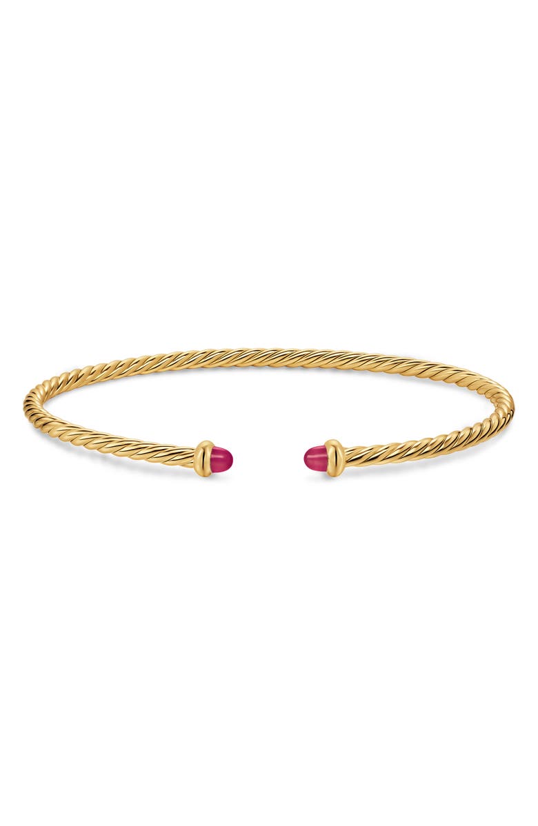 David Yurman Micro Cable Flex Bracelet, Alternate, color, Gold