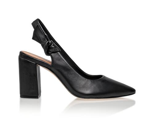 Joan Oloff Shoes Daphne Leather Slingback Pump In Black