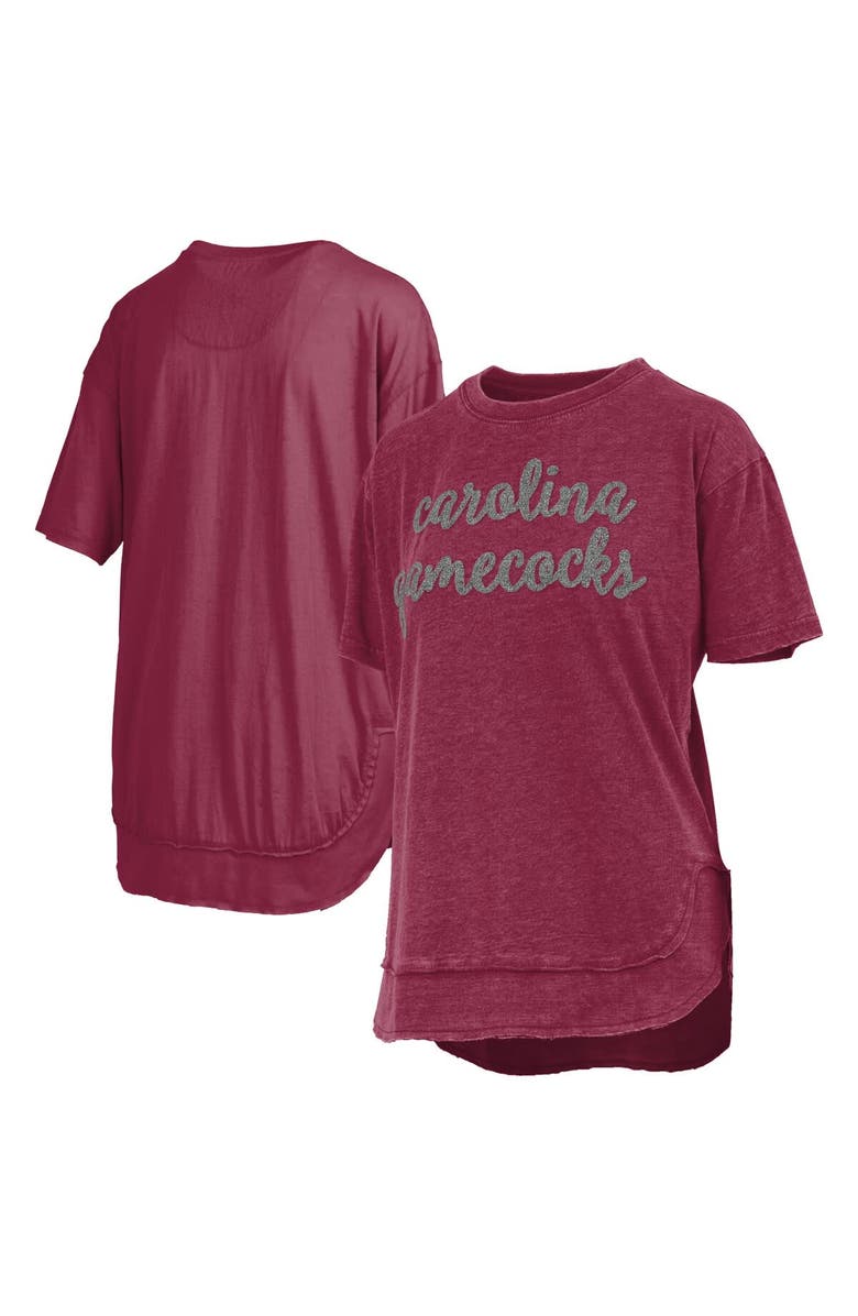 PRESSBOX Women's Pressbox  Garnet South Carolina Gamecocks Poncho T-Shirt, Main, color, Garnet