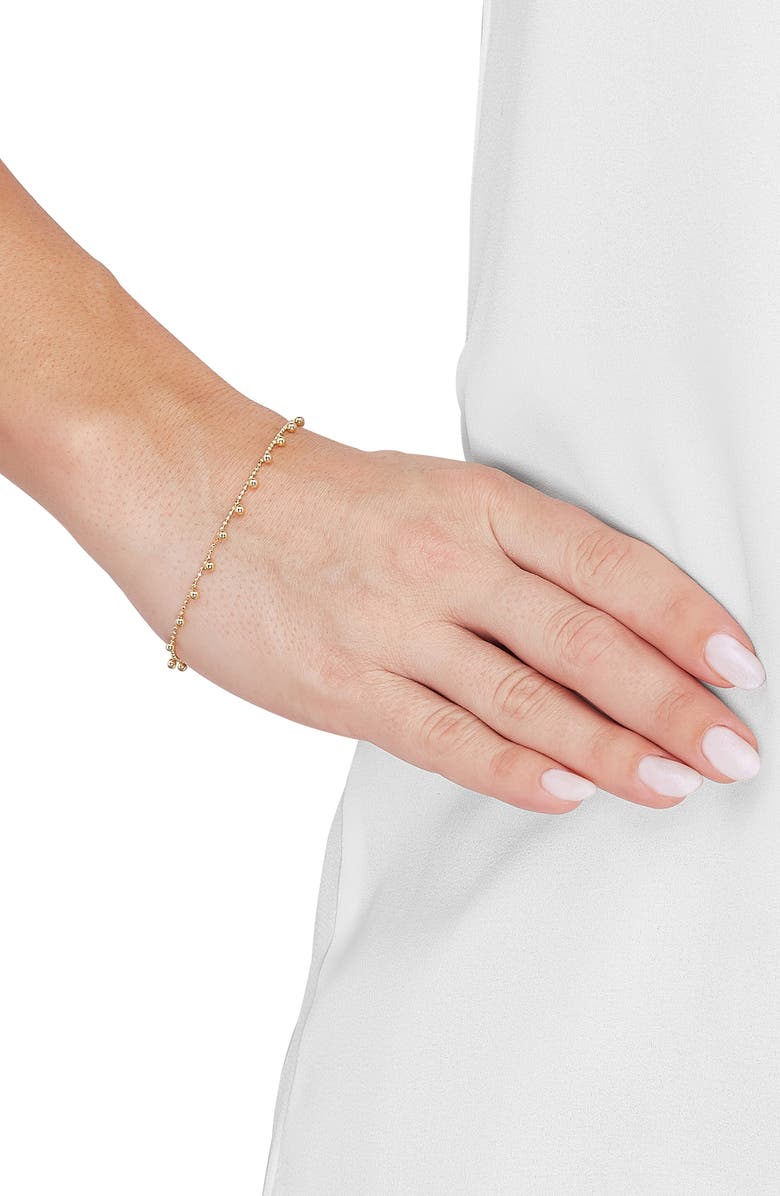 Frankie & Zoe Beaded Fringe Bracelet, Alternate, color, Yellow Gold