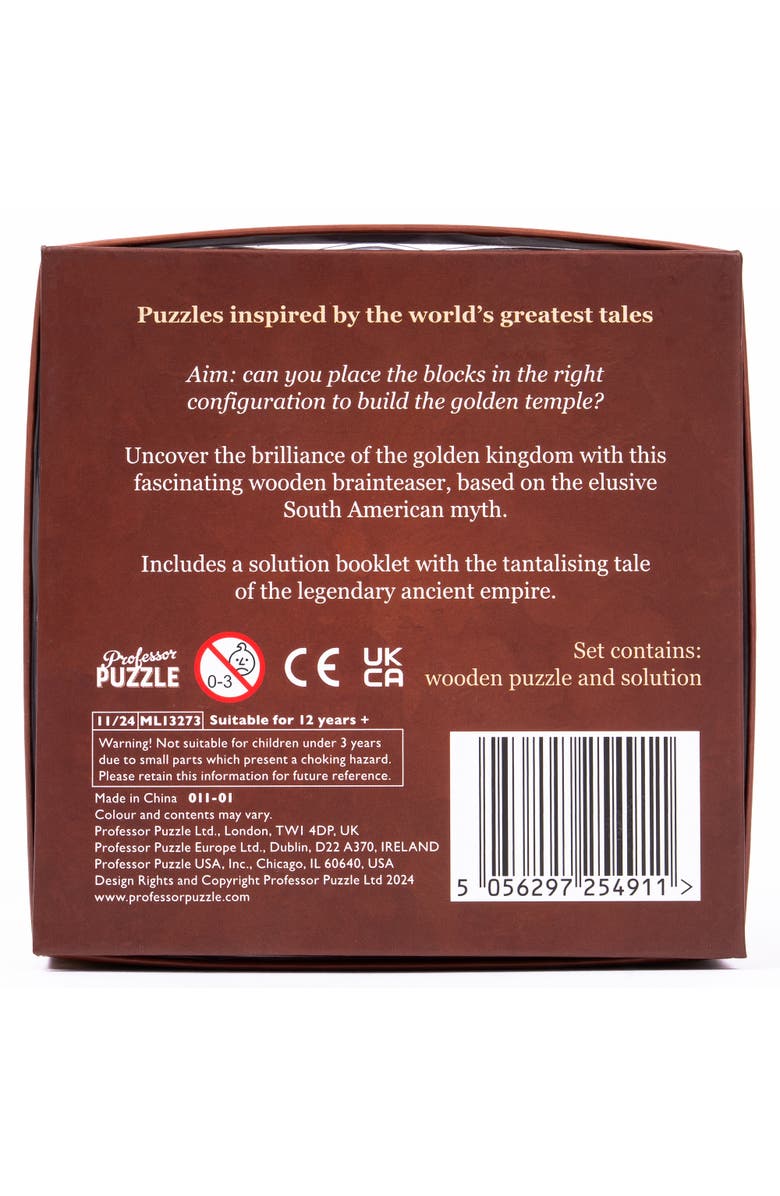 Professor Puzzle El Dorado 3D Wooden Brainteaser Puzzle, Alternate, color, Multicolored