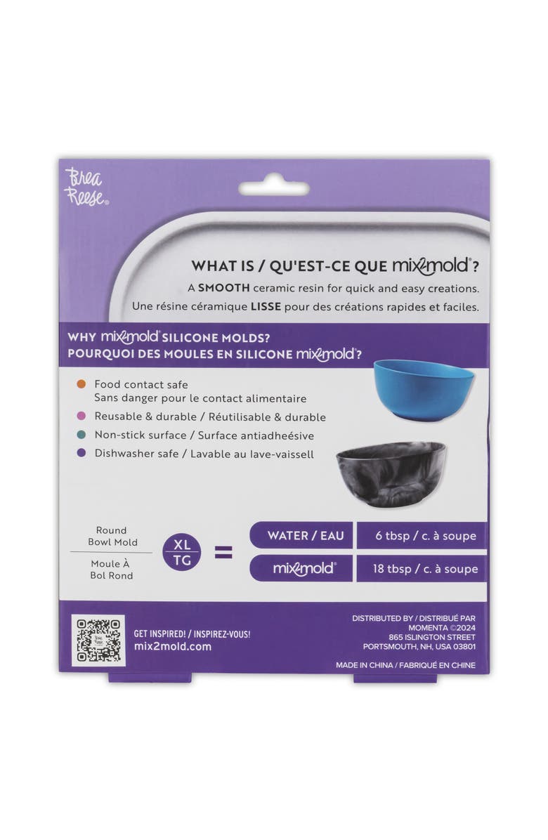 Brea Reese Mix2Mold Silicone Round Cereal, Soup Bowl Mold 1Pc, Alternate, color, Multicolored