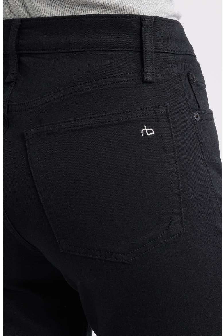 Flexi Harlow Mid Rise Ankle Straight Leg Jeans, Alternate, color, BLACK