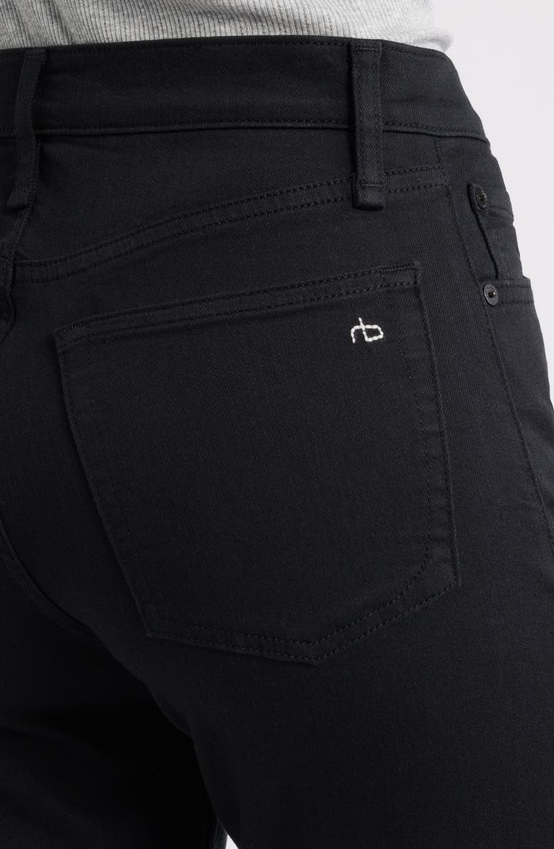 rag & bone Flexi Harlow Mid Rise Ankle Straight Leg Jeans, Alternate, color, Black