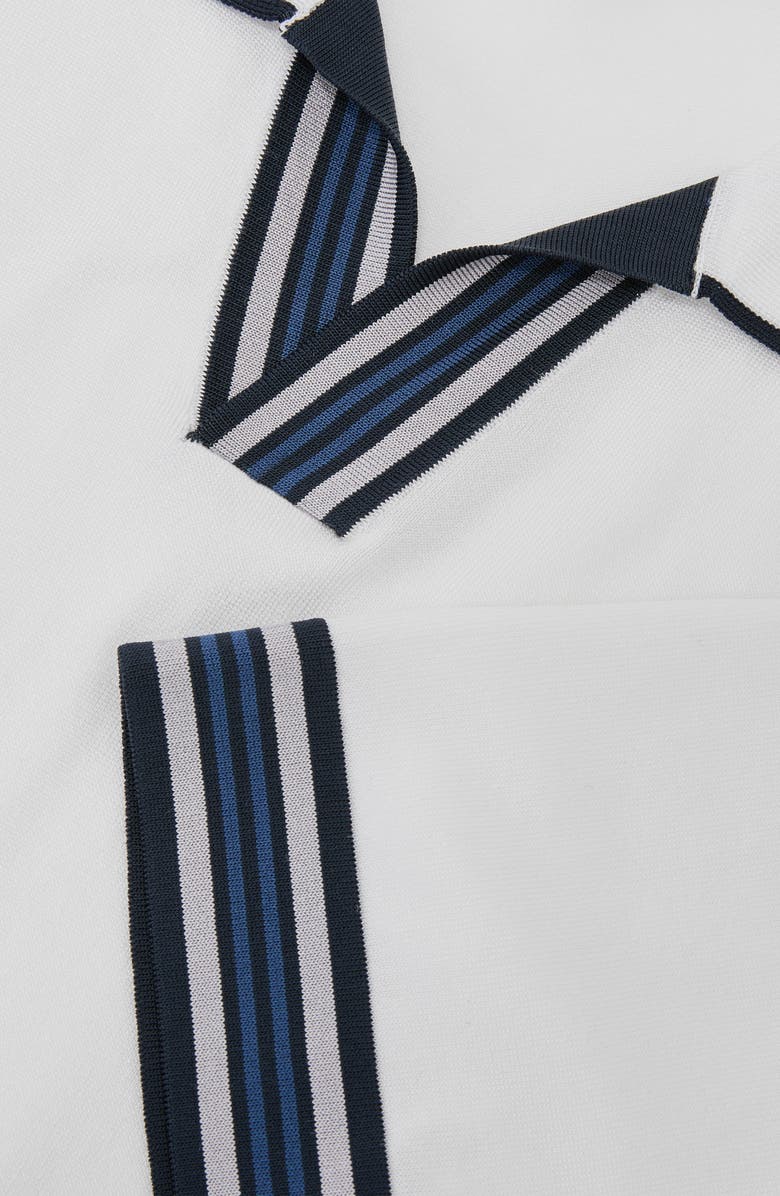 Reiss Poole Tipped Polo, Alternate, color, White