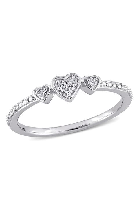 Diamond Heart Eternity Band