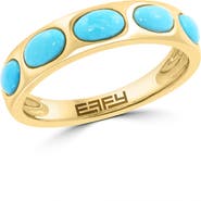 EFFY 14K Yellow Gold Turquoise Cabochon Band Ring