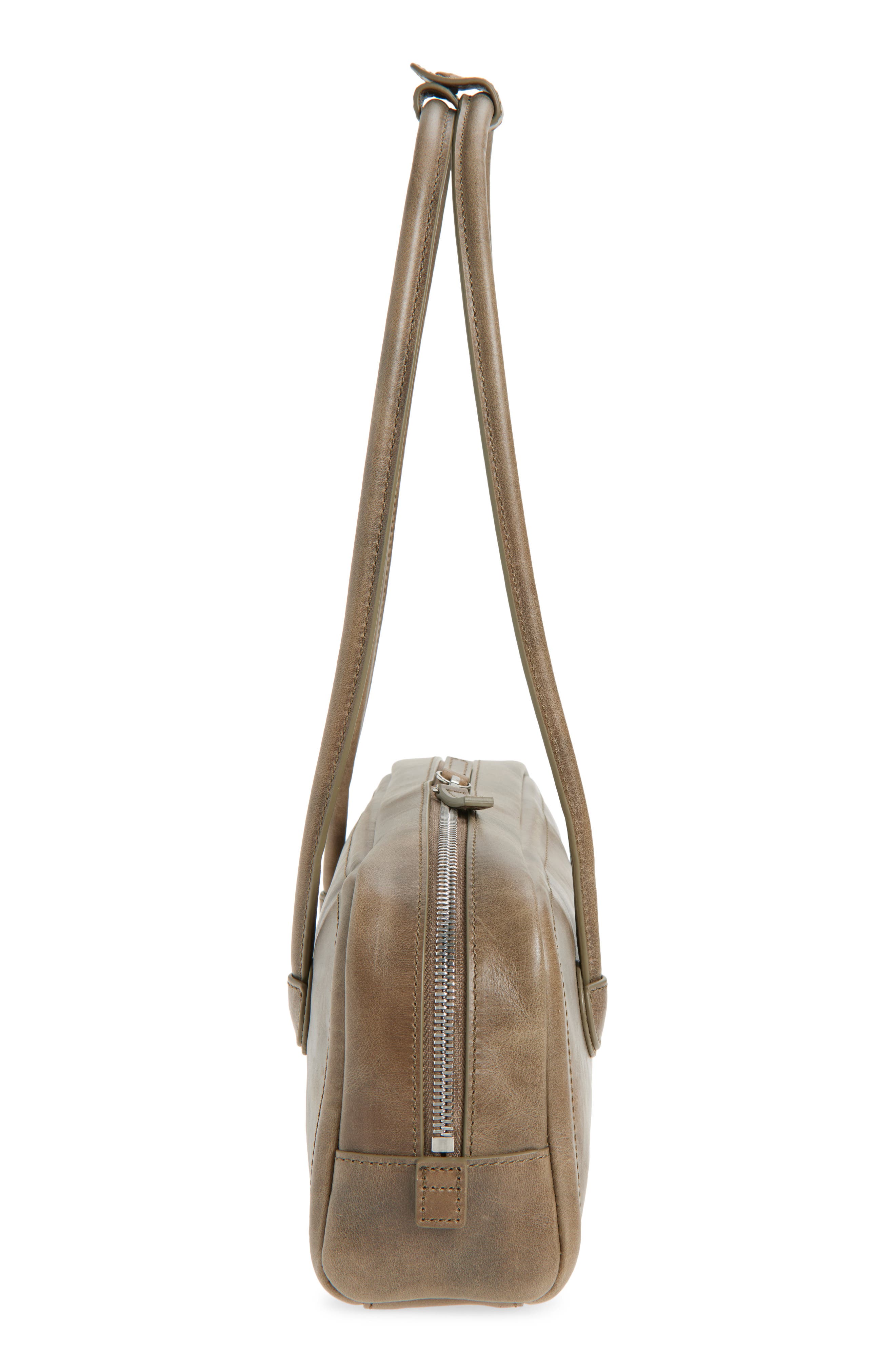 MARGESHERWOOD Soft Boston Leather Shoulder Bag, Alternate, color, Etoffe Pull-Up