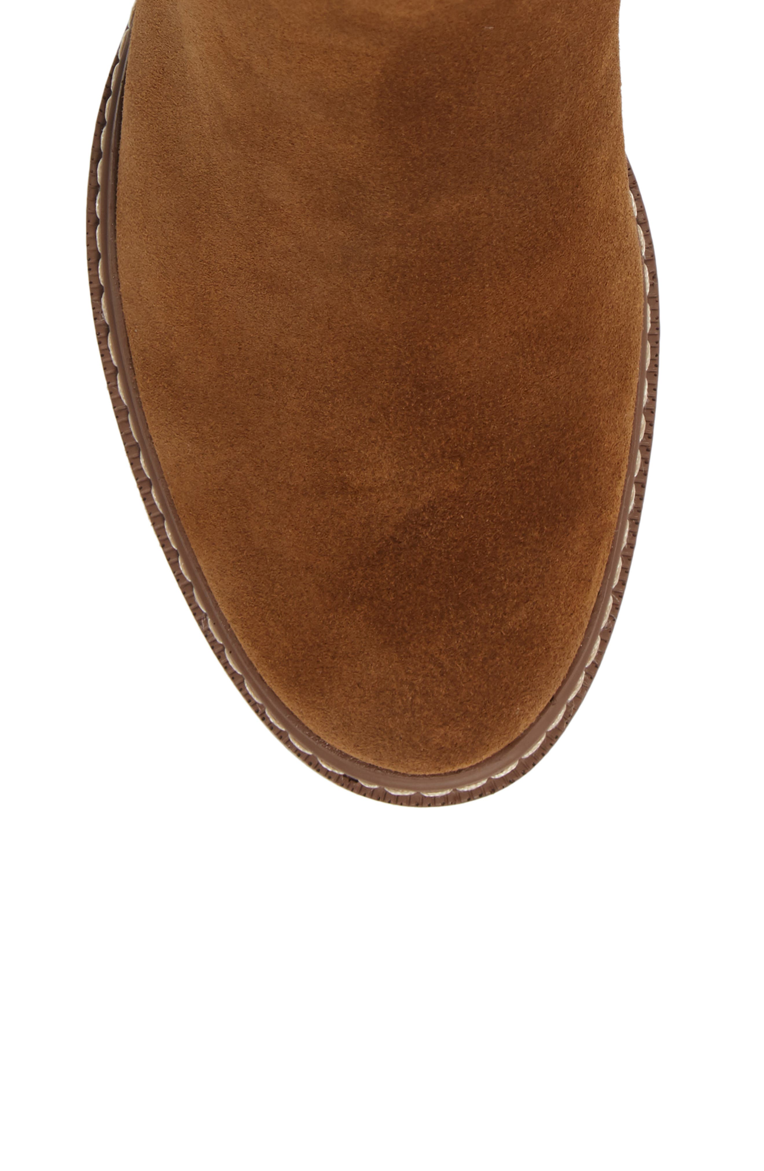 Sloanne Platform Bootie, Alternate, color, COGNAC SUEDE