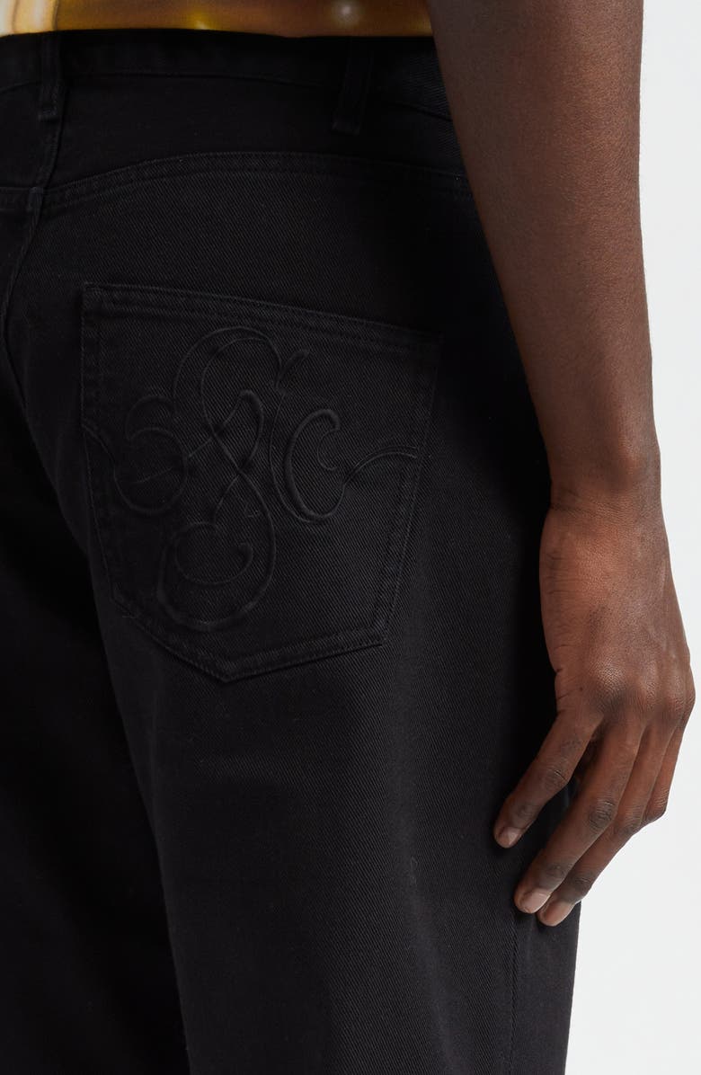 STOCKHOLM SURFBOARD CLUB x Disney Tinker Bell Embroidered Straight Leg Jeans, Alternate, color, Tinker Bell