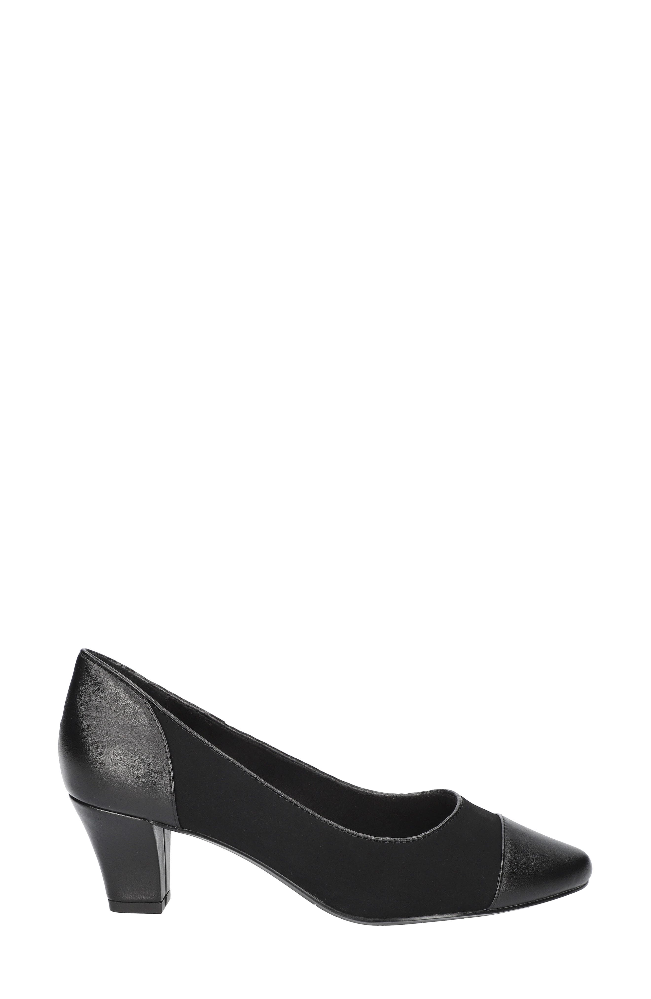 EASY STREET Wes Cap Toe Pump, Alternate, color, Black Lamy