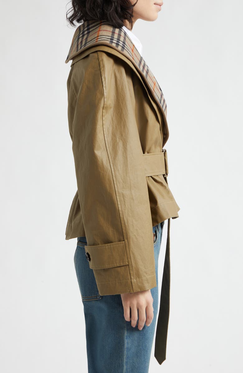 Burberry Carlton Two-Piece Wrap Jacket, Alternate, color, Lichen Beige