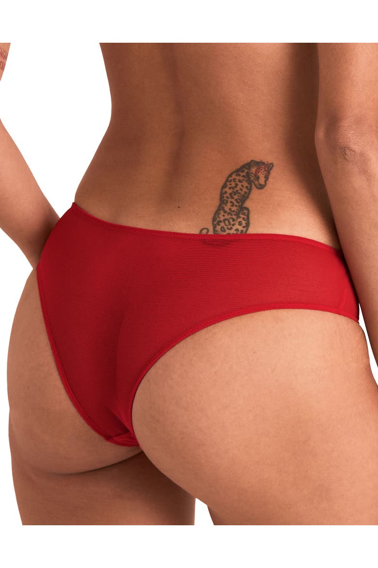 Bisou Cheeky Panties, Alternate, color, Dark red
