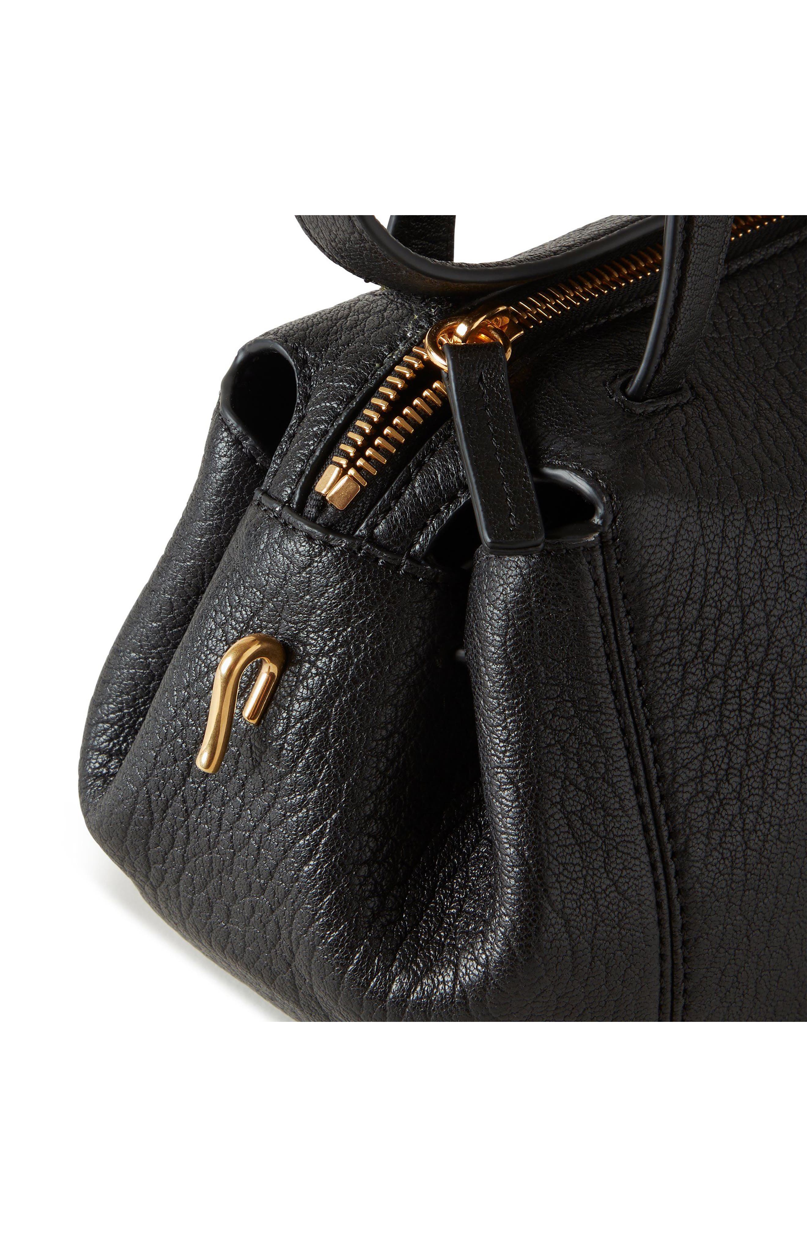 Mulberry Small Meadow Leather Shoulder Bag, Alternate, color, Black