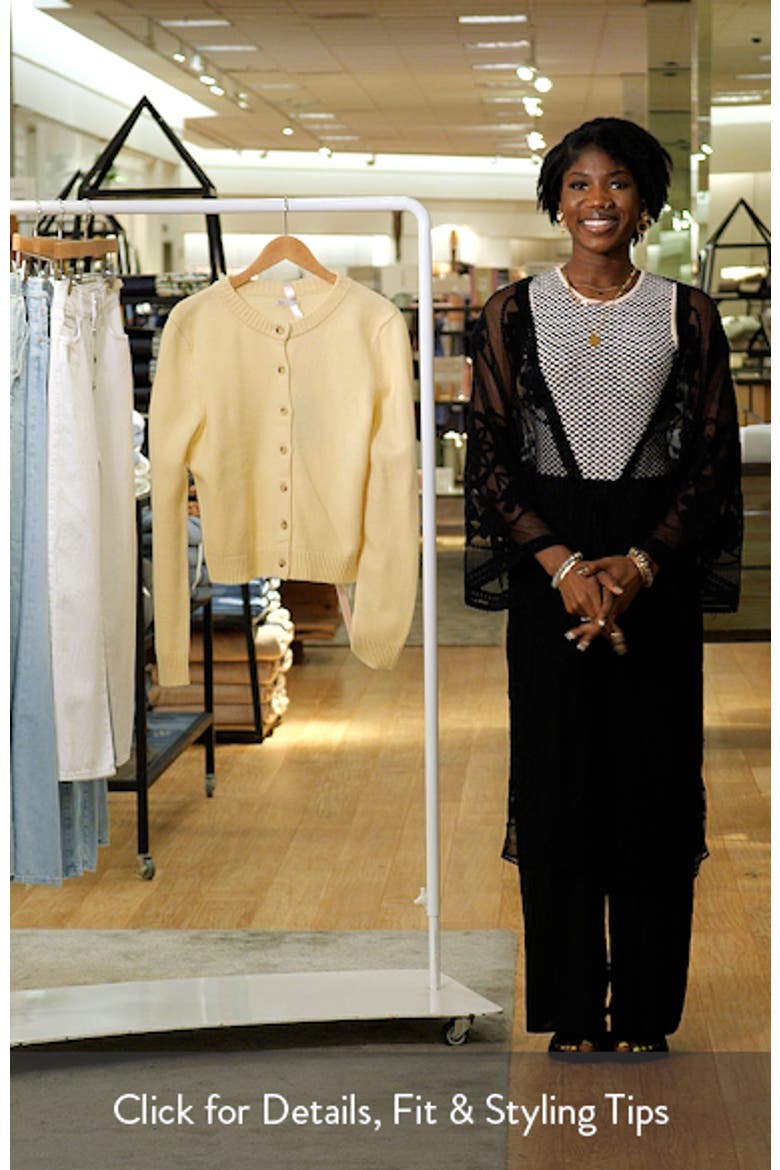 Signature Lemon Merino Wool Blend Cardigan video