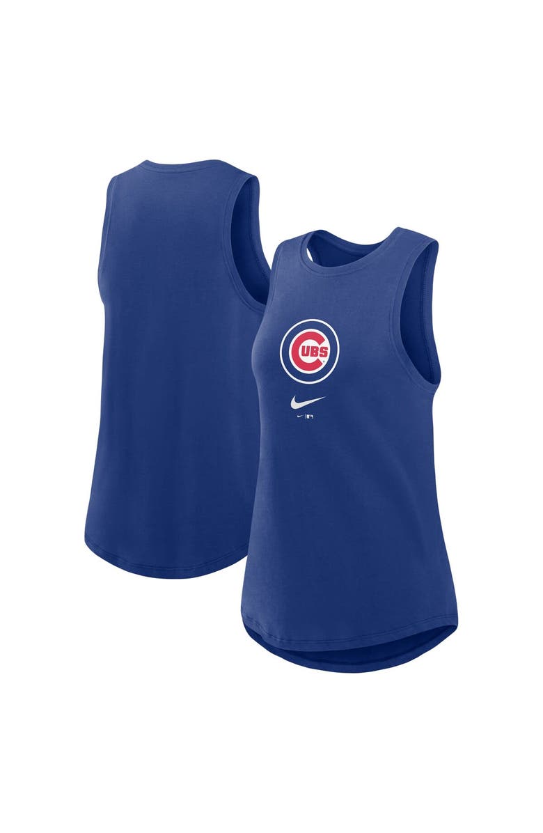 Nike Women's Nike Royal Chicago Cubs Legacy Icon High Neck Fashion Tank Top, Alternate, color, 