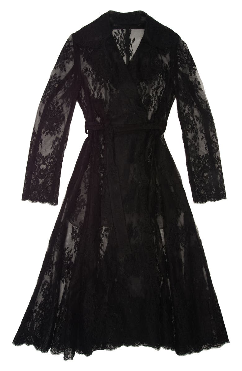 Dolce&Gabbana Sheer Lace Trench Coat, Alternate, color, 