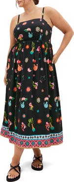 City Chic Layla Printed Midi Sundress