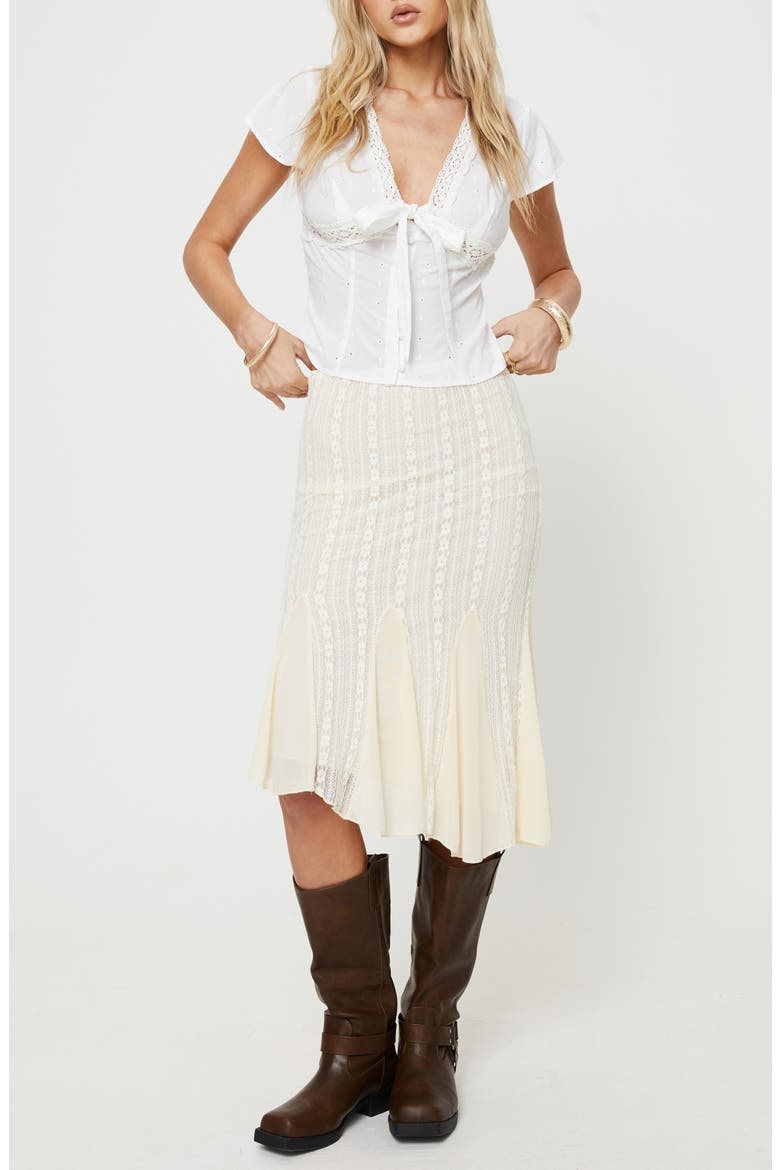 Tullock Lace Trim Top, Alternate, color, WHITE