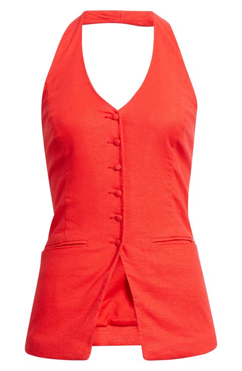 Linen Halter Vest
