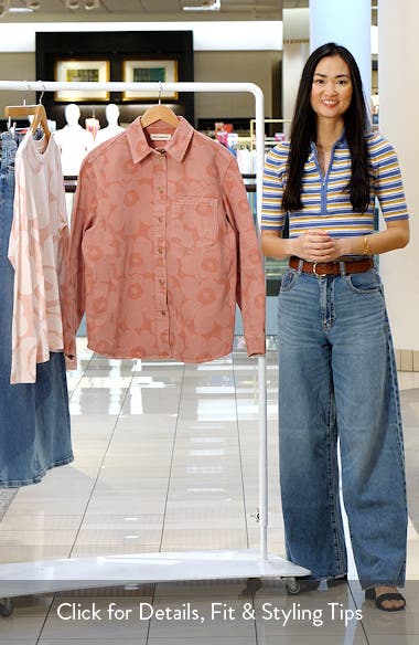 Marimekko Maridenim Vaihe Unikko Denim Shirt Jacket | Nordstrom