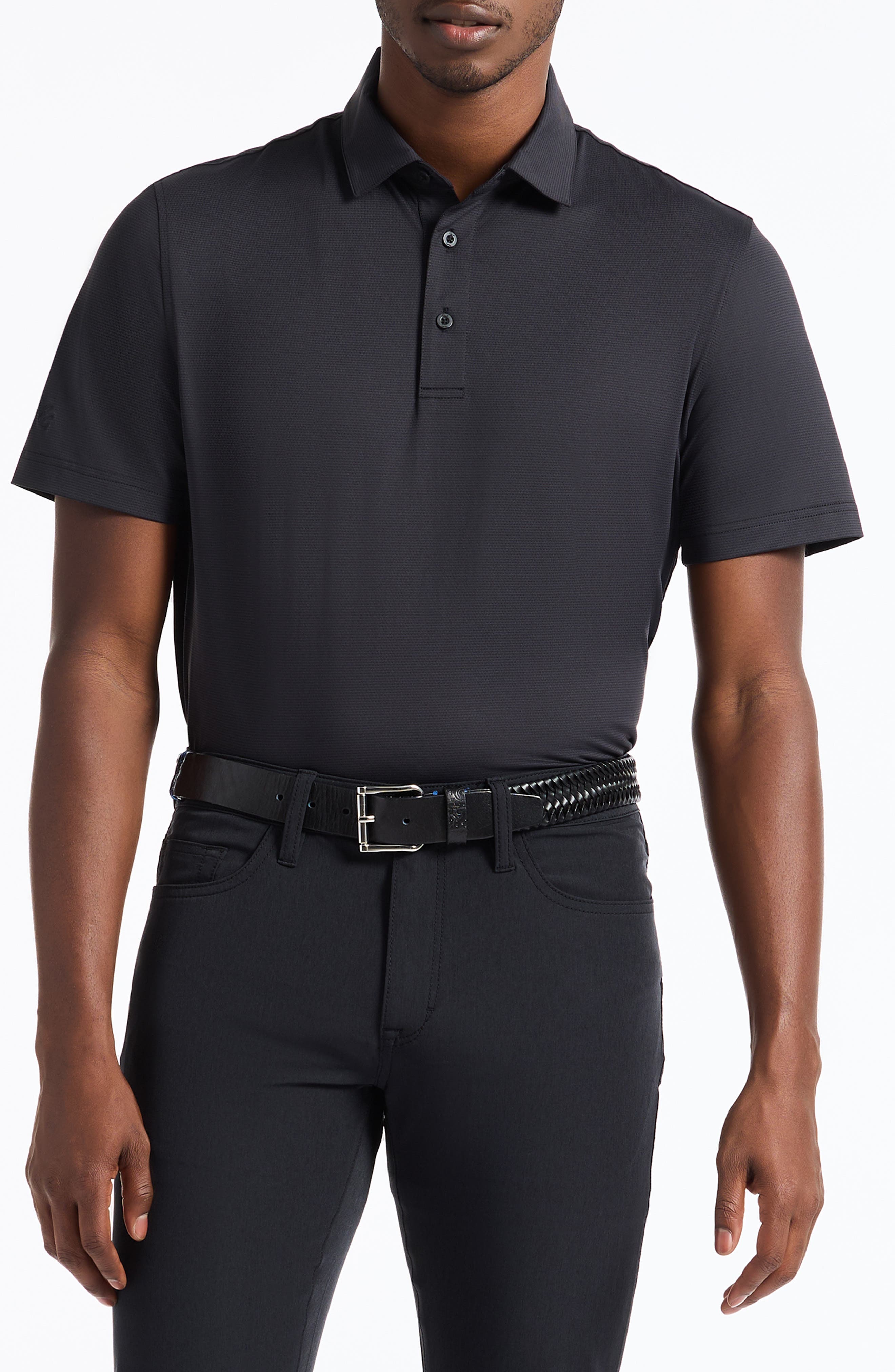 Robert Graham Falto Short Sleeve Stretch Knit Polo