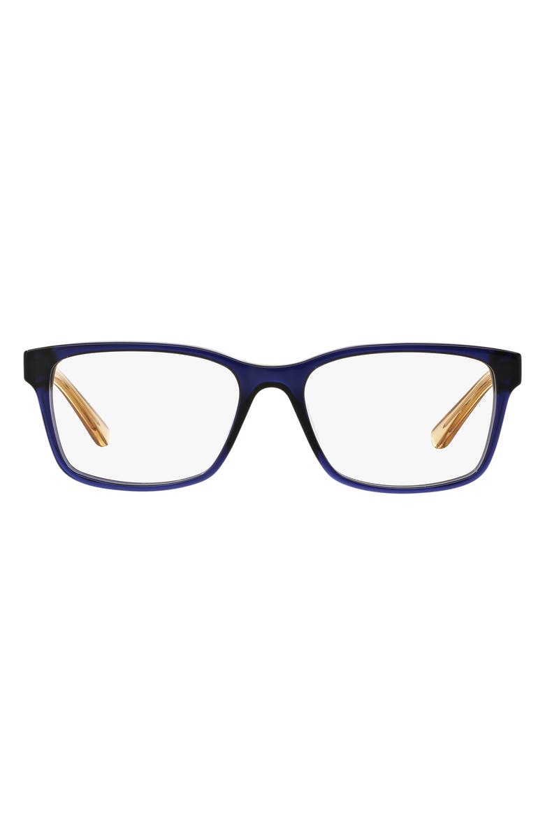 Tory Burch 52mm Rectangle Optical Glasses, Main, color, Navy